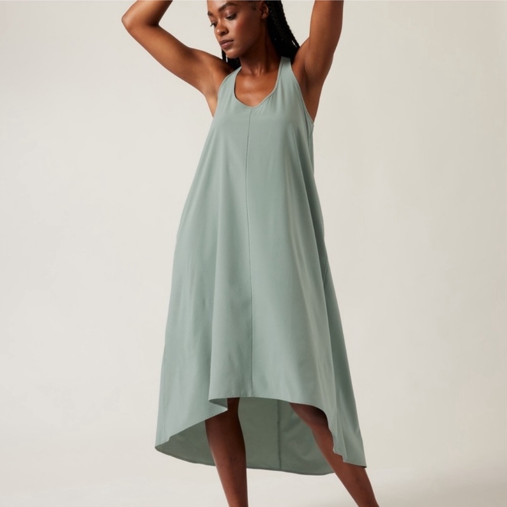 Athleta Presidio Maxi Dress, small, minimalistic grey